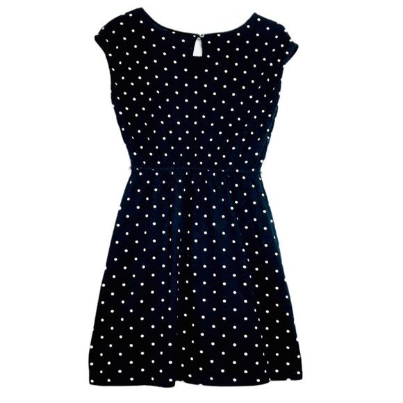 I Love H81 Black Casual Polka Dotted Summer Elastic Waist Stretchy Dress… - Picture 3 of 7